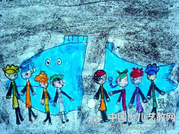 啊！月亮在鱼肚子里——《少儿画苑》国际少儿书画大赛