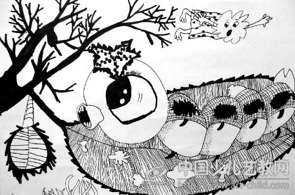 可爱的蚕宝宝——《少儿画苑》国际少儿书画大赛