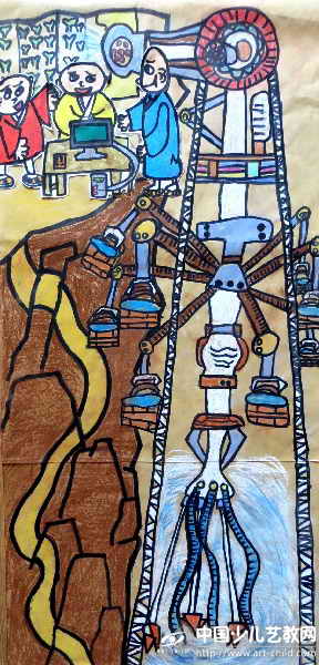 新三个和尚——《少儿画苑》国际少儿书画大赛