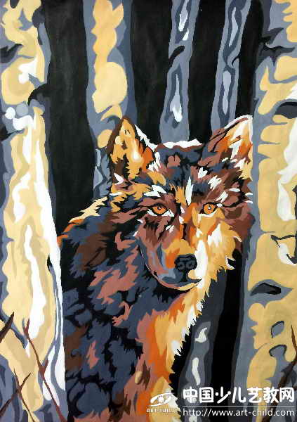 狼图腾——《少儿画苑》国际少儿书画大赛