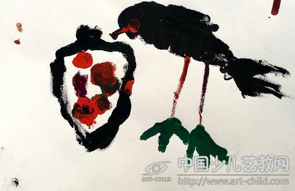 马上就喝到水了——《少儿画苑》国际少儿书画大赛