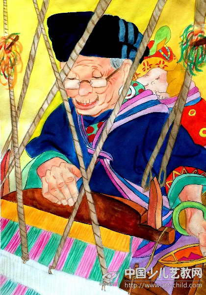 祖孙情——《少儿画苑》国际少儿书画大赛