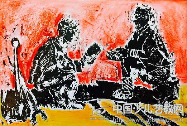 人物版画：交流——《少儿画苑》国际少儿书画大赛