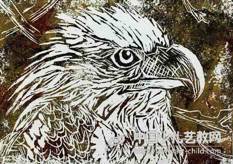 凝视苍穹——鹰《少儿画苑》国际少儿书画大赛作品赏析