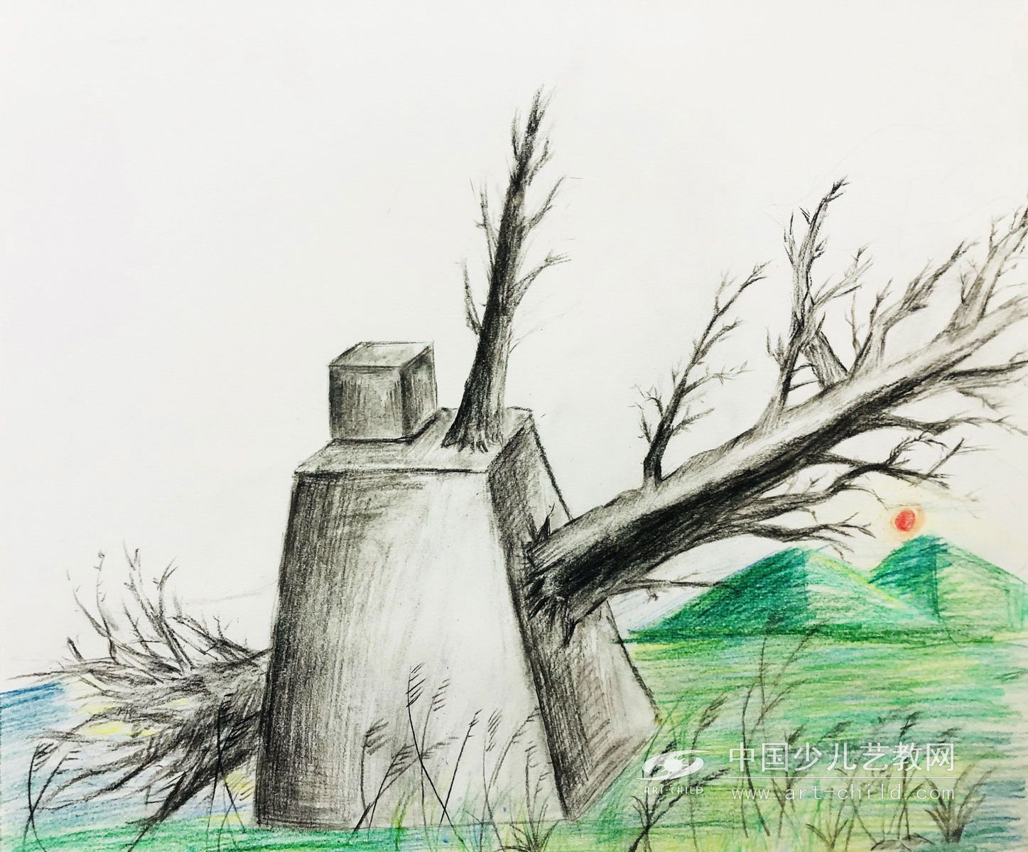 几何体联想——《少儿画苑》国际少儿书画大赛作品赏析