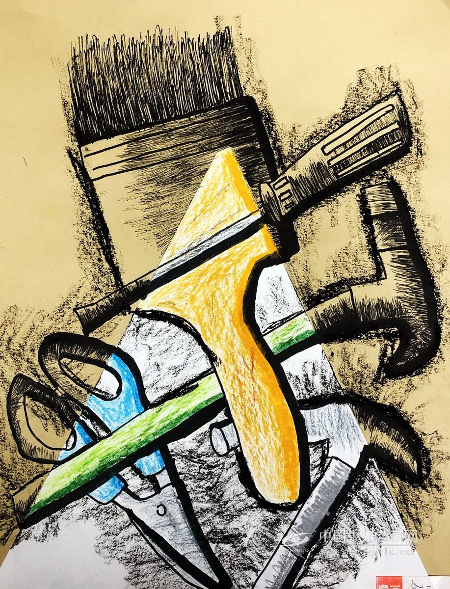 艺术家的小伙伴：工具写生——《少儿画苑》国际少儿书画大赛作品赏析