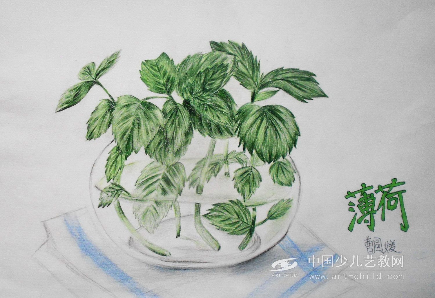 清新绿意·薄荷——《少儿画苑》国际少儿书画大赛作品赏析