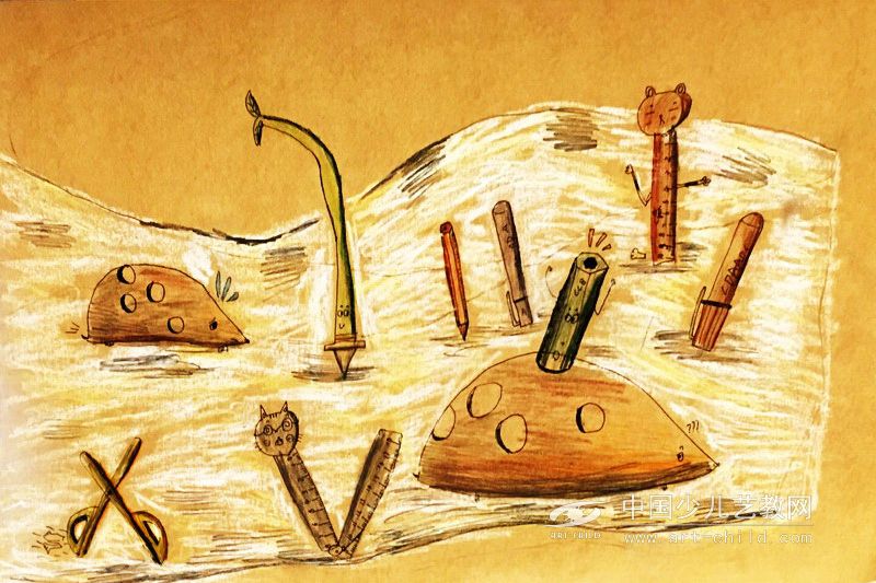 铅笔总动员——《少儿画苑》国际少儿书画大赛作品赏析