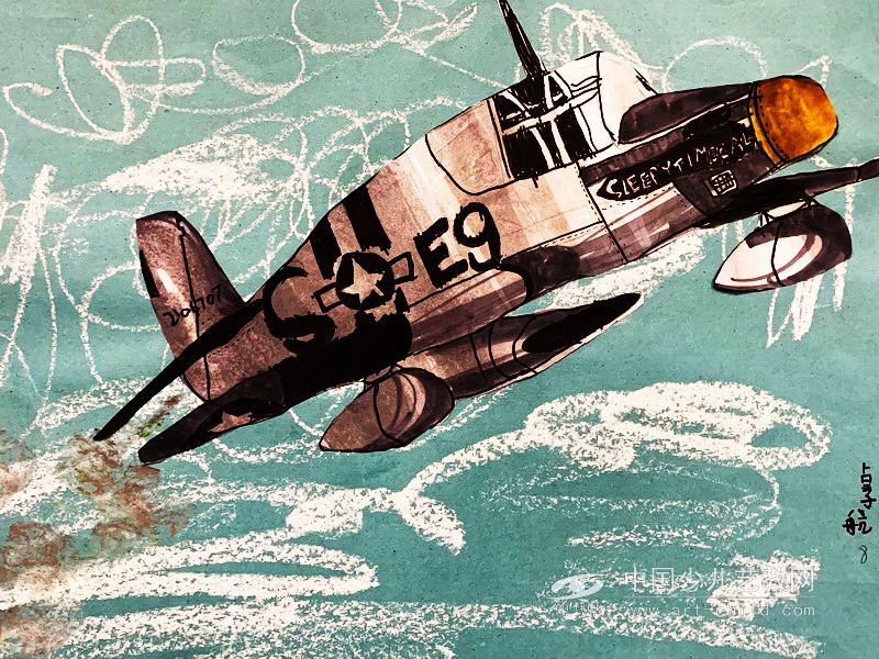 飞翔战斗机——《少儿画苑》国际少儿书画大赛作品赏析