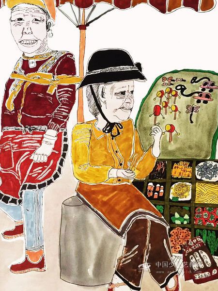 集市一隅：传统与童趣的交融——《少儿画苑》国际少儿书画大赛作品赏析