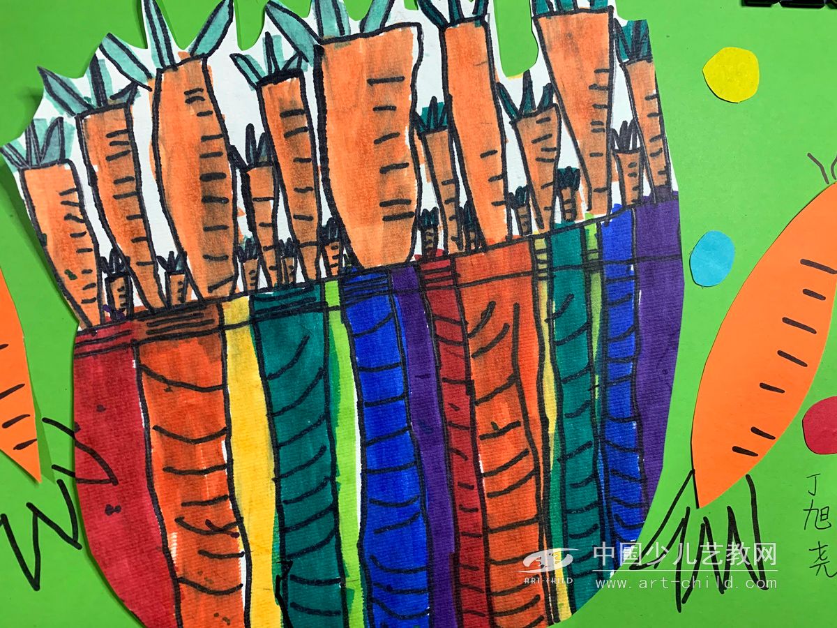 丰收的胡萝卜——《少儿画苑》国际少儿书画大赛作品赏析