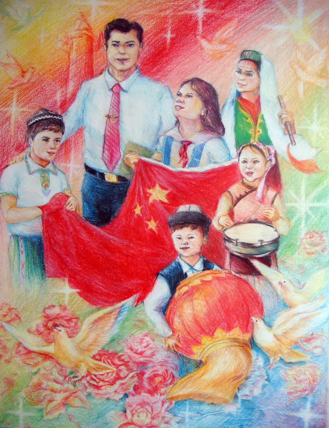 我们是中华民族的子孙——《少儿画苑》国际少儿书画大赛作品赏析