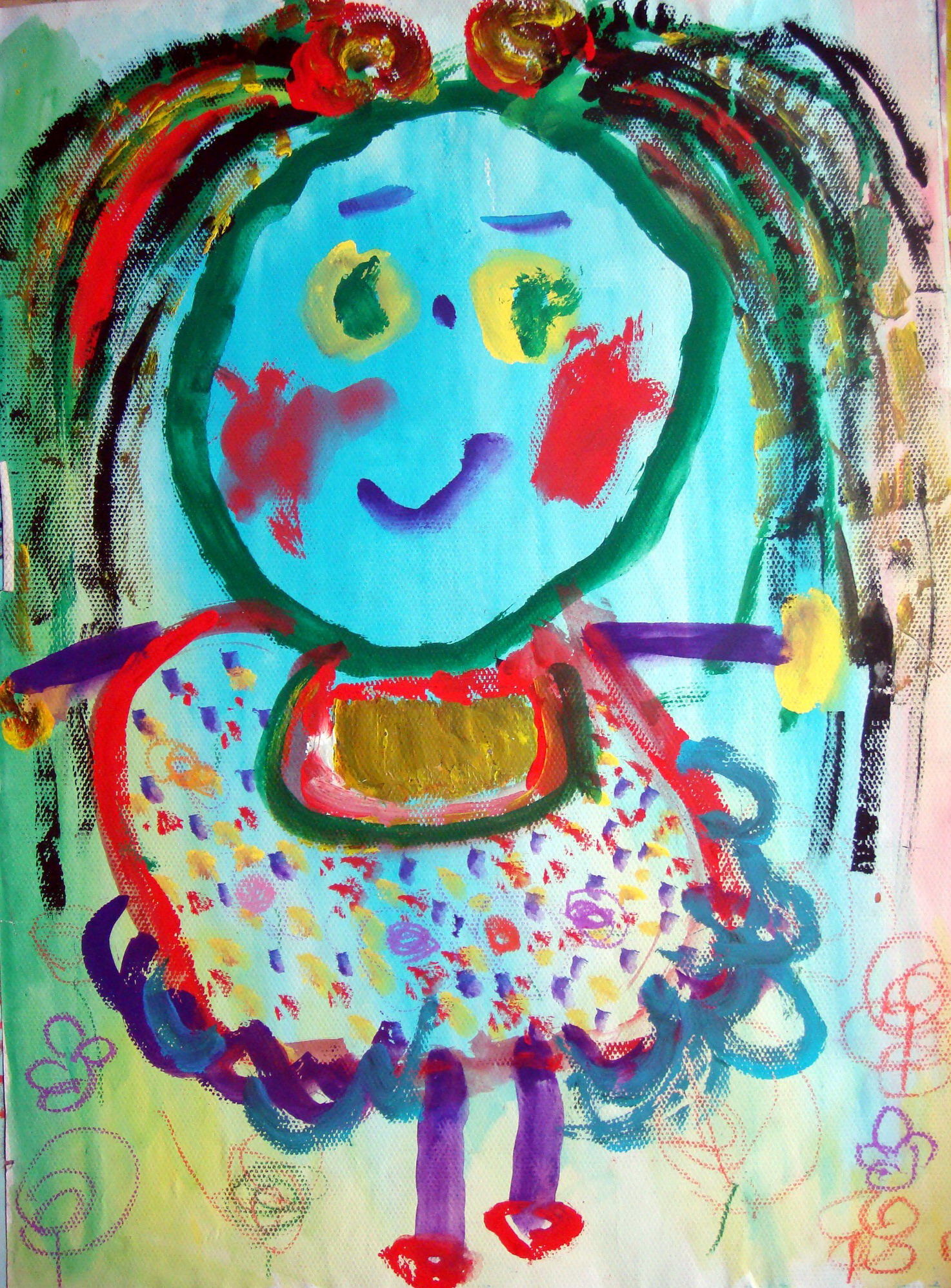 我和小花比美——《少儿画苑》国际少儿书画大赛作品赏析