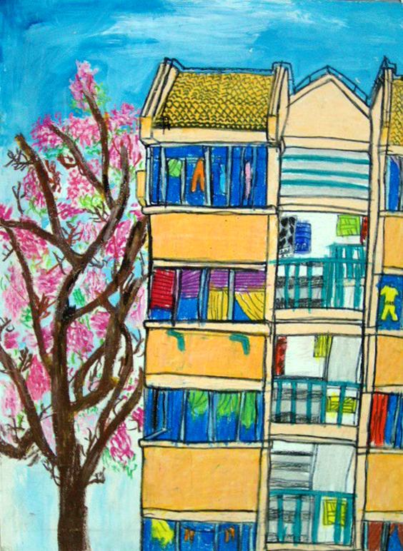 我家窗外——《少儿画苑》国际少儿书画大赛作品赏析