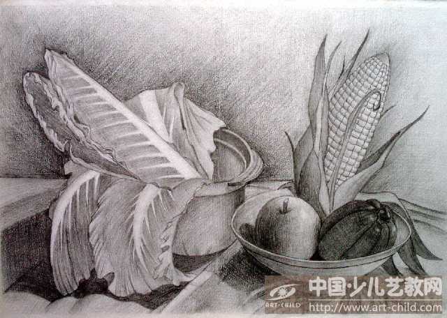 蔬菜写生——《少儿画苑》国际少儿书画大赛作品赏析