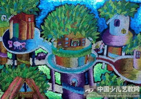 绿色城市——《少儿画苑》国际少儿书画大赛作品赏析