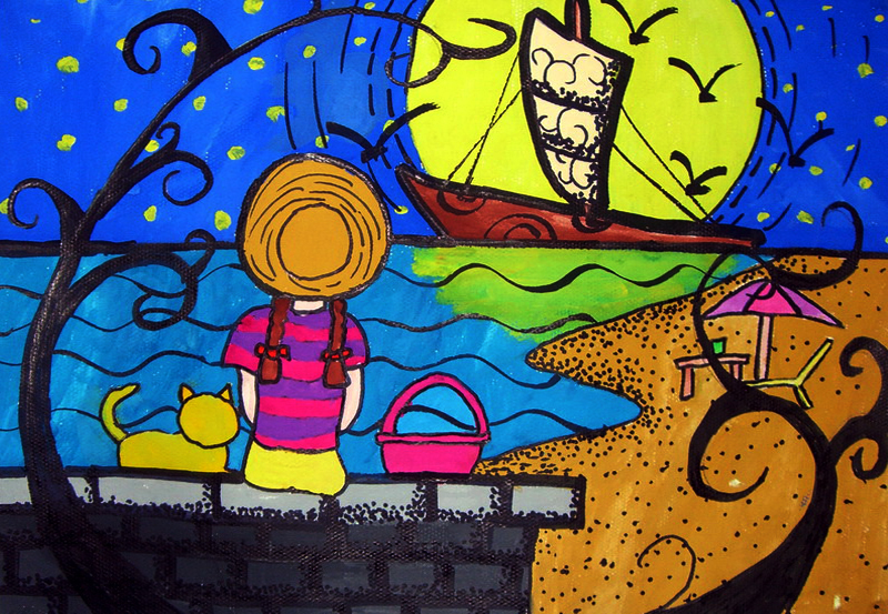 梦想的夜——《少儿画苑》国际少儿书画大赛作品赏析