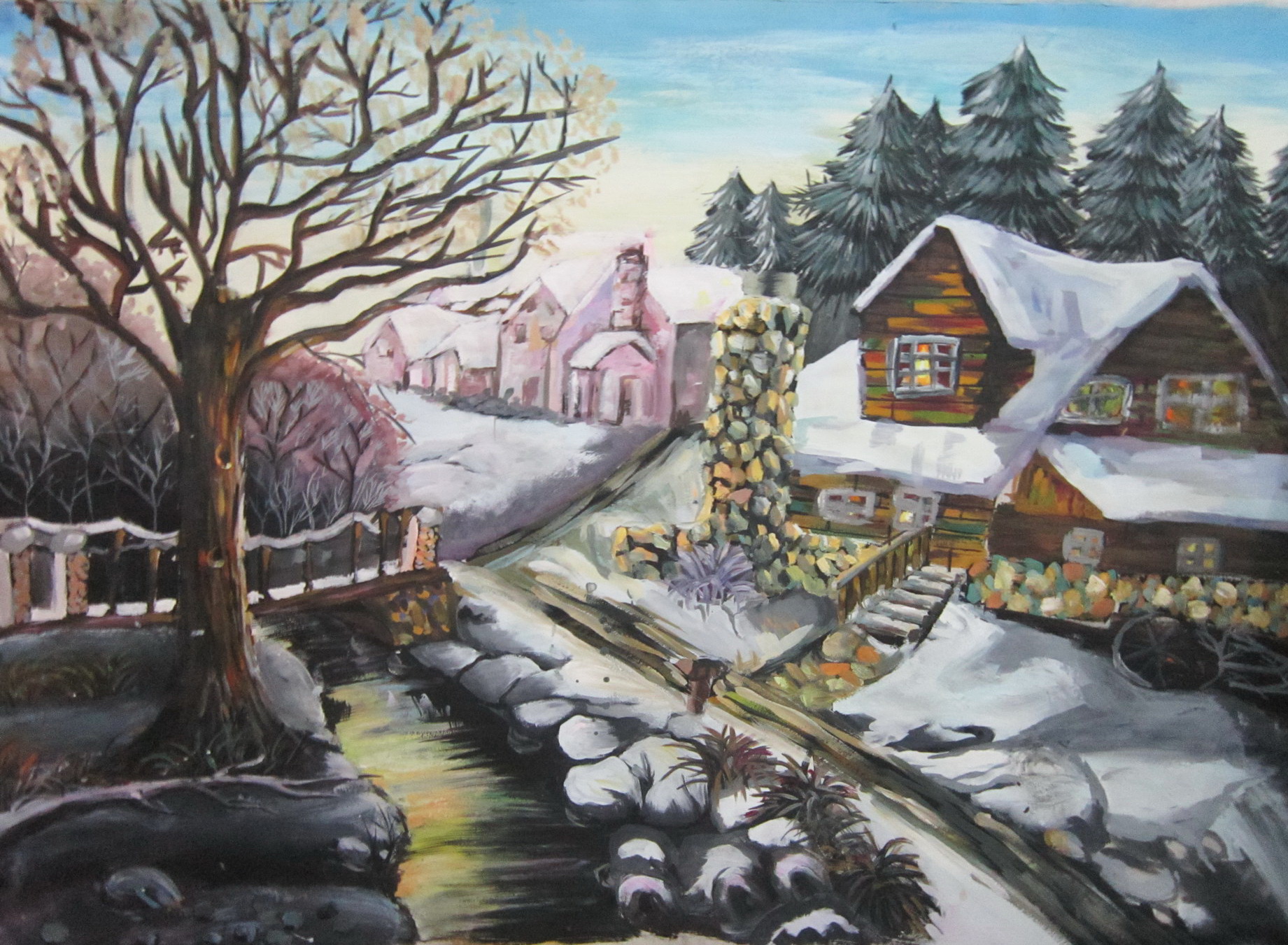 雪---《少儿画苑》国际少儿书画大赛作品赏析