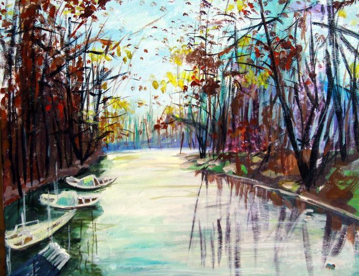 水乡---《少儿画苑》国际少儿书画大赛作品赏析