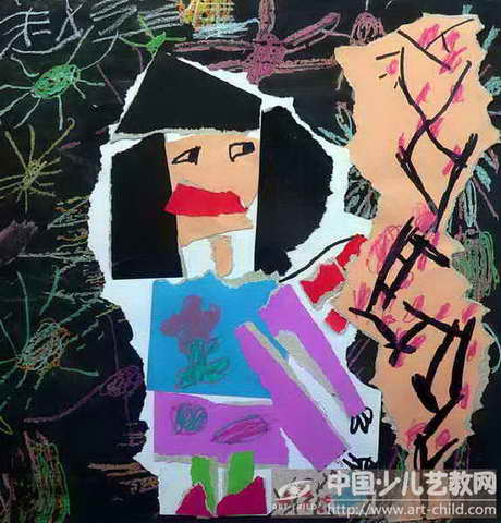 放烟花---《少儿画苑》国际少儿书画大赛作品赏析