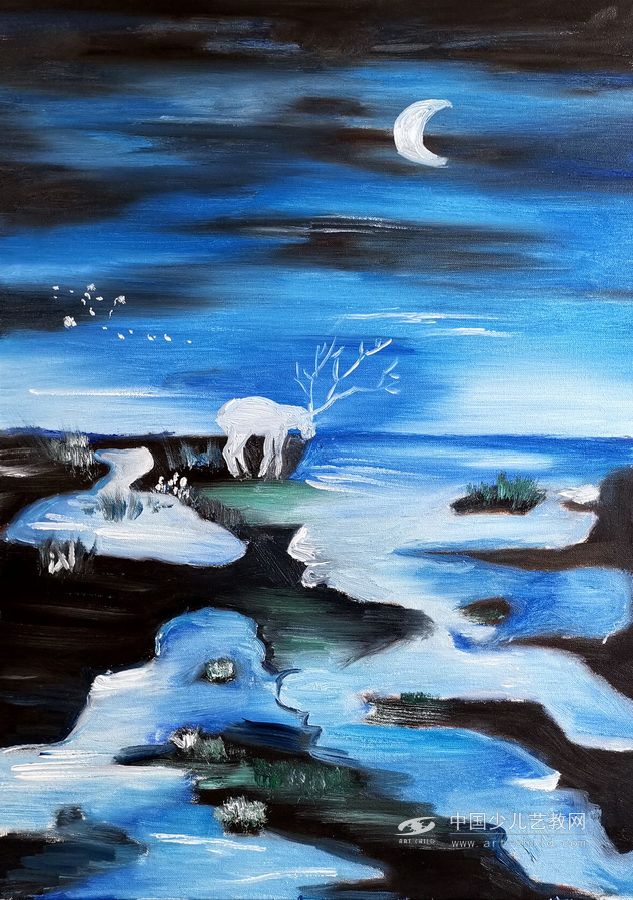 油画风景---《少儿画苑》国际少儿书画大赛作品赏析