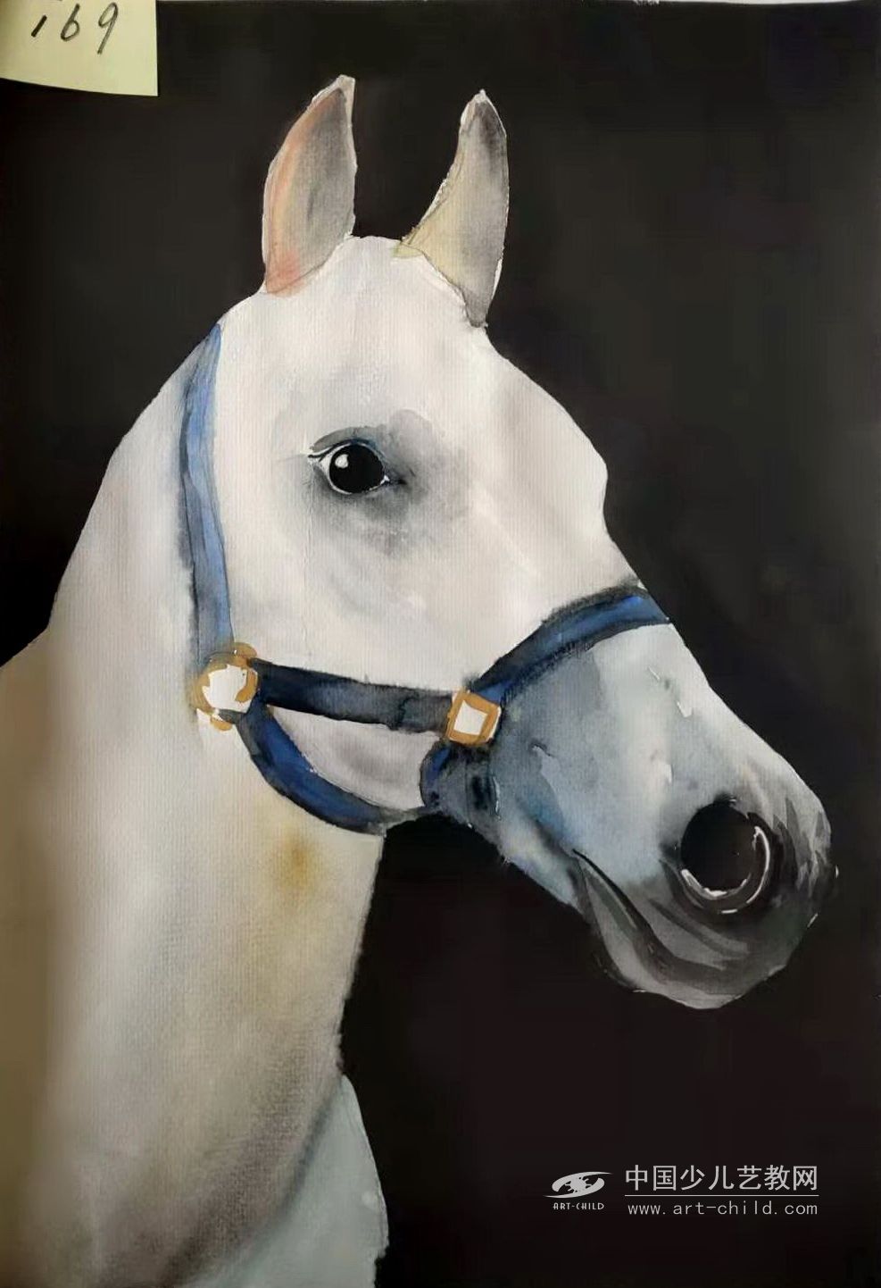 白马--《少儿画苑》国际少儿书画大赛作品赏析