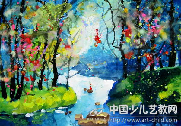 景--《少儿画苑》国际少儿书画大赛作品赏析