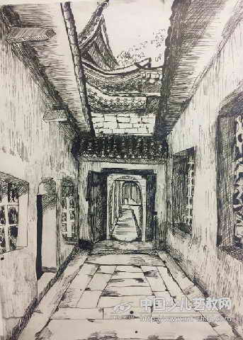 巷子---《少儿画苑》国际少儿书画大赛作品赏析