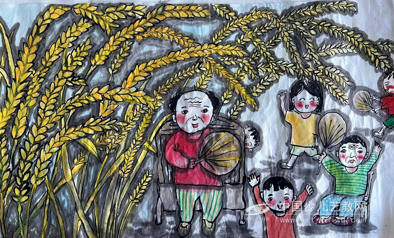 禾下乘凉—《少儿画苑》国际少儿书画大赛作品赏析