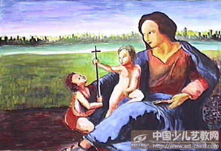 无题--《少儿画苑》国际少儿书画大赛作品赏析