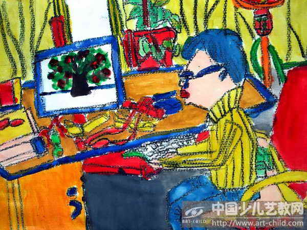 我的老师--《少儿画苑》国际少儿书画大赛作品赏析