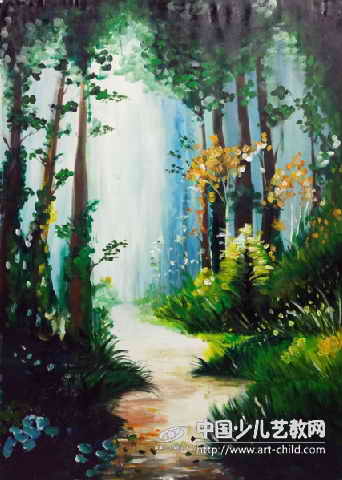 夏日--《少儿画苑》国际少儿书画大赛作品赏析