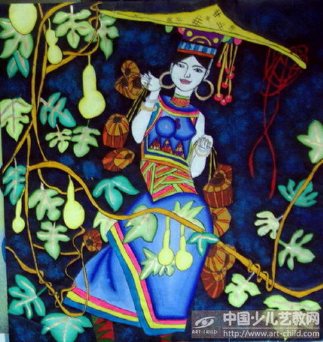 采摘—《少儿画苑》国际少儿书画大赛作品赏析