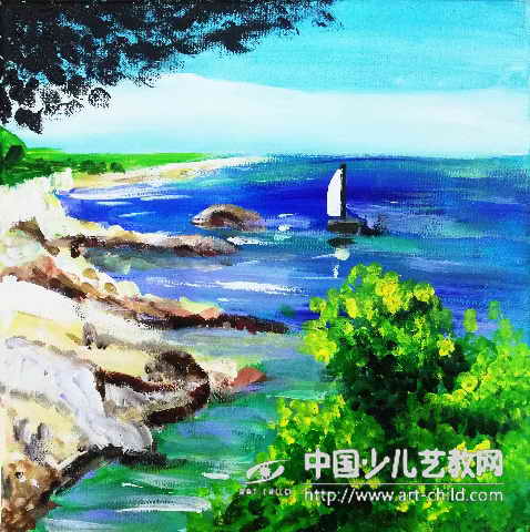 海港盛景—《少儿画苑》国际少儿书画大赛作品赏析