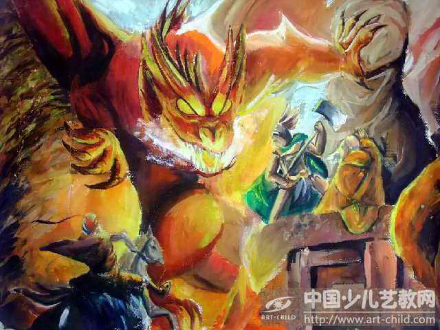 外星人的侵略--《少儿画苑》国际少儿书画大赛作品赏析