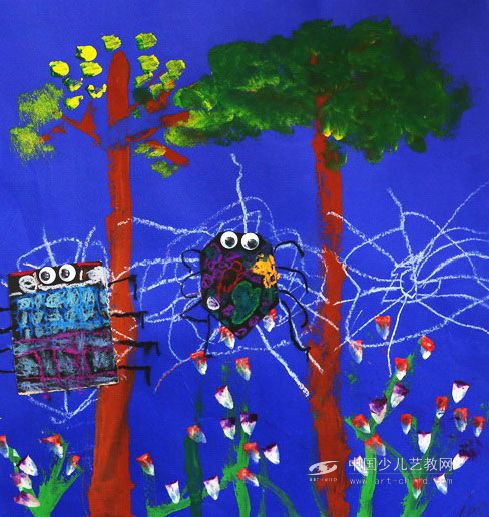 蜘蛛——《少儿画苑》国际少儿书画大赛作品赏析