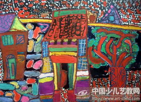 我老家的房子——《少儿画苑》国际少儿画苑少儿书画大赛作品赏析