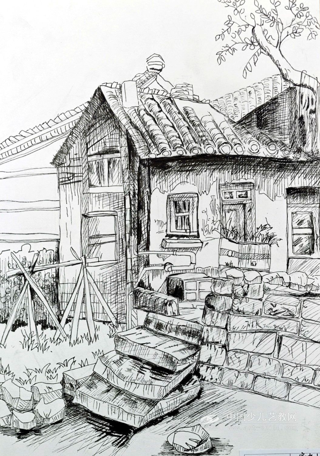 画中小院——《少儿画苑》国际少儿书画大赛作品赏析