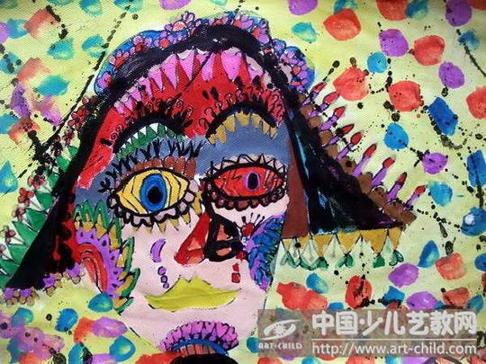 大花脸——《少儿画苑》国际少儿书画大赛作品赏析
