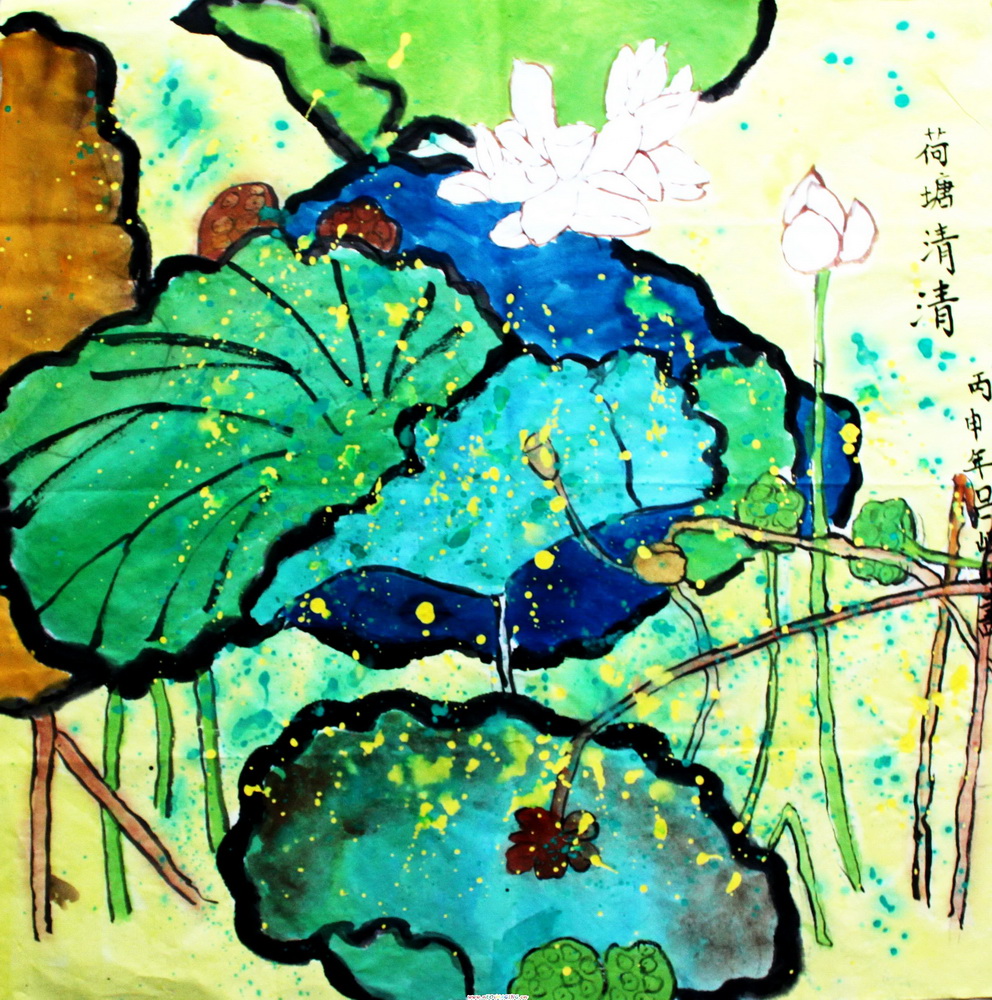 荷塘青青——《少儿画苑》国际少儿书画大赛获奖作品赏析