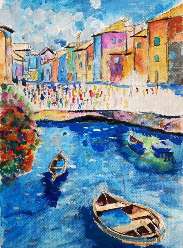 快乐小镇——《少儿画苑》国际少儿书画大赛获奖作品赏析