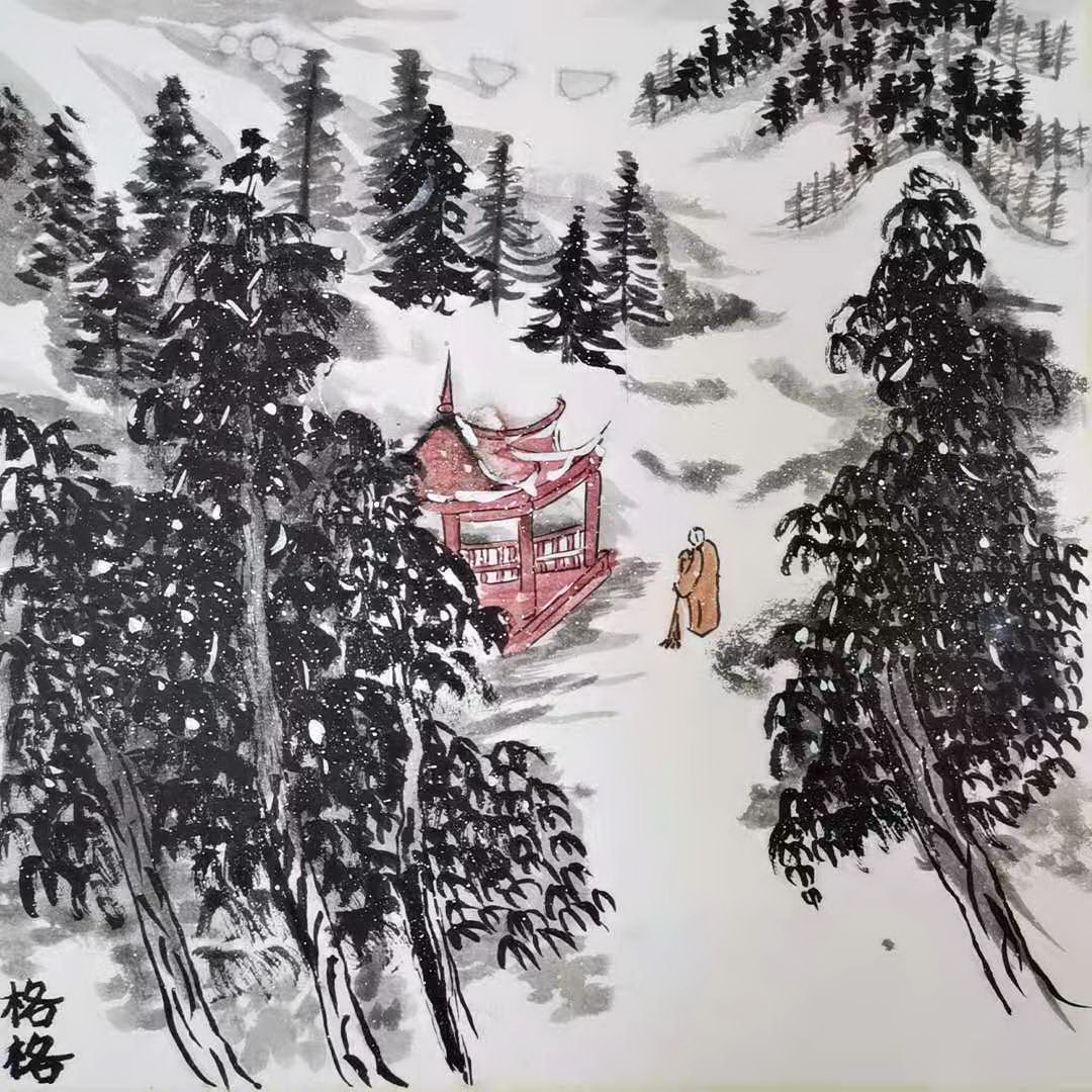 《雪景》—选自《少儿画苑》国际少儿书画大赛