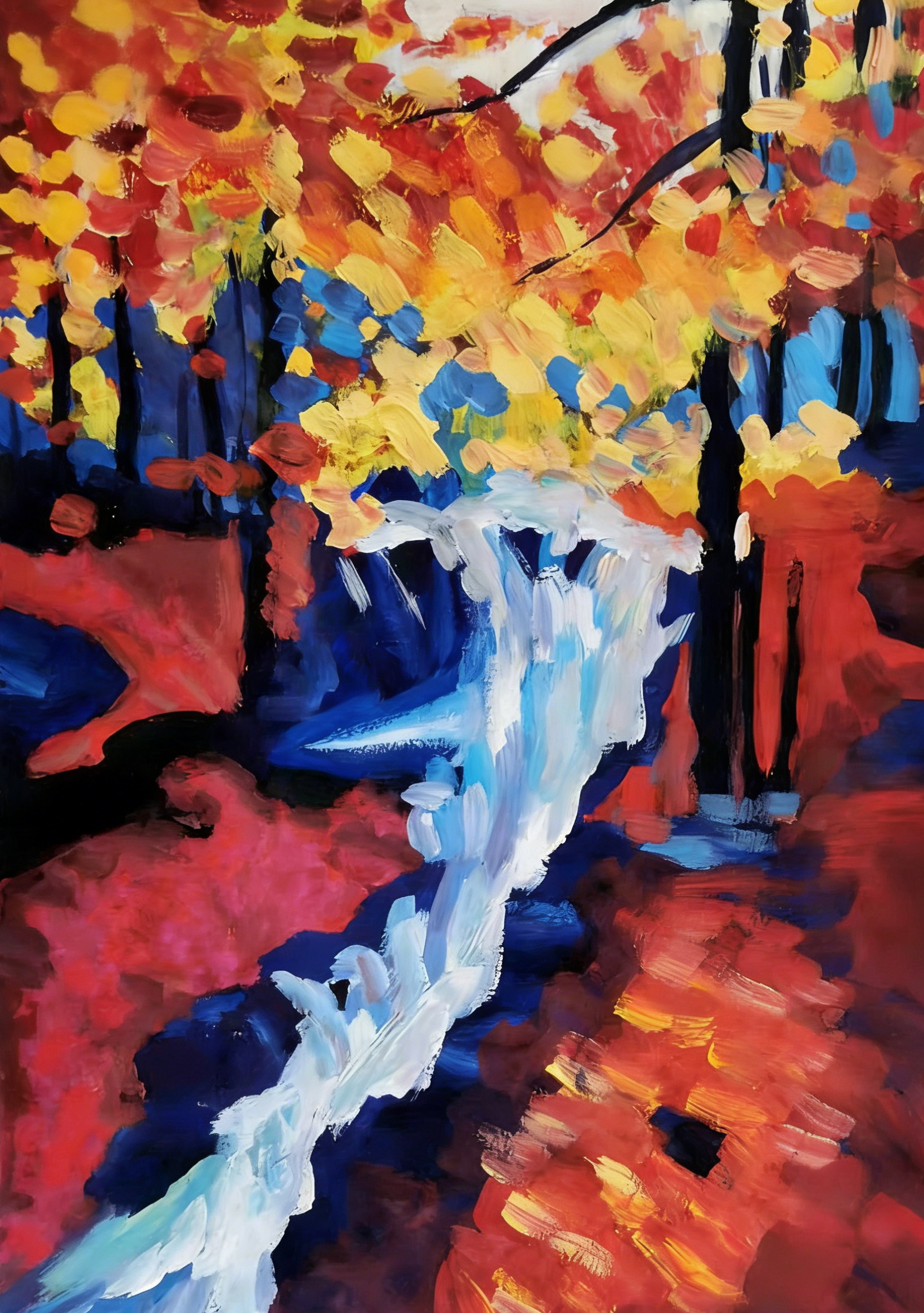 《森林小路》—选自《少儿画苑》国际少儿书画大赛