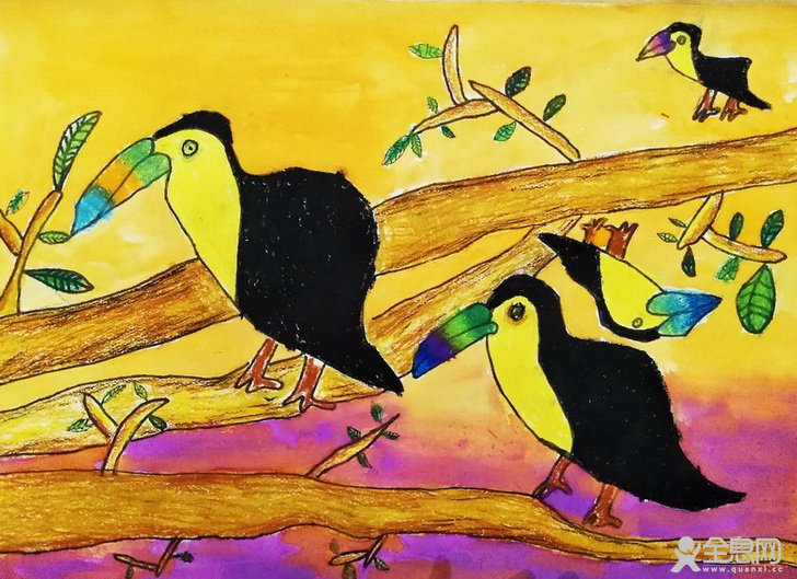 大嘴鸟——《少儿画苑》第27届国际少儿书画大赛精品