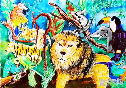 丛林之家--《少儿画苑》第27届国际少儿书画大赛精品