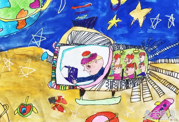 太空之行——《少儿画苑》第27届国际少儿书画大赛精品