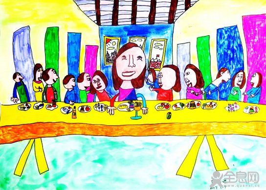  最后的晚餐——《少儿画苑》第27届国际少儿书画大赛精品