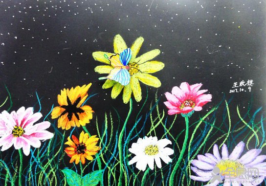  雏菊——《少儿画苑》第27届国际少儿书画大赛精品