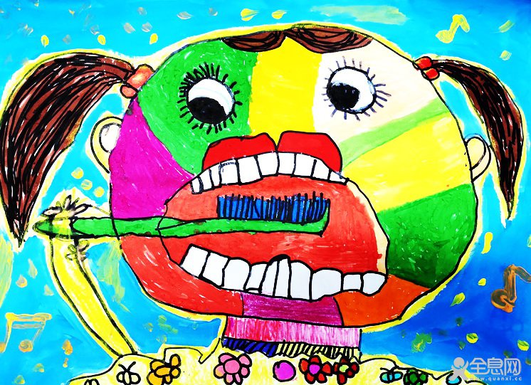 我爱刷牙——《少儿画苑》第27届国际少儿书画大赛精品