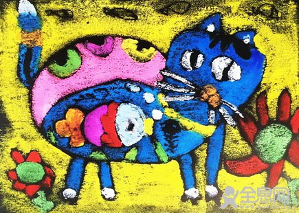 猫——《少儿画苑》第27届国际少儿书画大赛精品